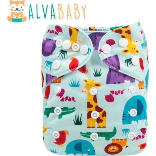 New Arrival! Alvababy Cloth Diapers Baby Reusable Modern Cloth Nappy with Microfiber Insert