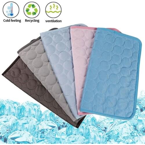 Dog Cooling Mat Cooling Summer Pad Mat Pet Cat Chilly Non-Toxics Summer Cool Bed Pad Cushion Indoor Sofa Breathable Pet Dog Bed