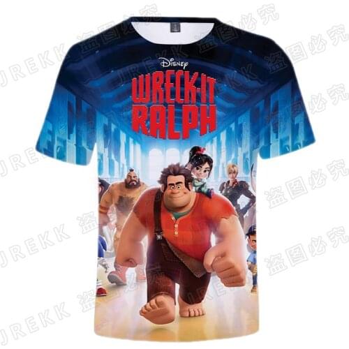 Wreck It Ralph T Shirt Men Women Children 3D Printed Summer Short Sleeve Boy Girl Kids Fashion Cool Casual Tops Tee Clothing