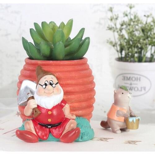 Xmas Home Garden Office Desktop Decoration Colorful Cute Cartoon Design Succulent Cactus Flower Pot