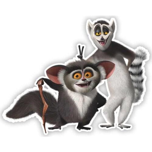 B0617# Self-adhesive Decal Madagascar King of Lemurs Car Sticker Waterproof Auto Decors on Bumper Rear Window Motorcycle Laptop