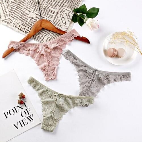 Sexy Lace Panties Woman Thong G-String Female Hollow out Underwear For Woman Sexy Lace Thongs Transparent Panties Dropshipping
