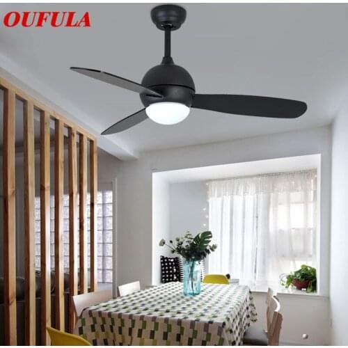 AOSONG Modern Ceiling Fan Lights With Remote Control 110V 220V Home Decorative For Living Room Bedroom Restaurant
