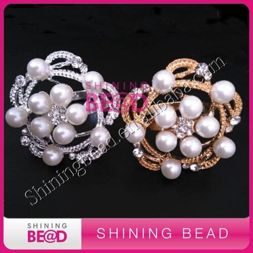 Wedding table decor pearl rhinestone napkin ring,free shipping,high quality wedding napkin ring