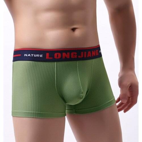 Mens Comfortable Panties Men Male Underwear Mens Boxer Underwear Sexy Nylon Man Underwear Boxer Mid Rise Underpants