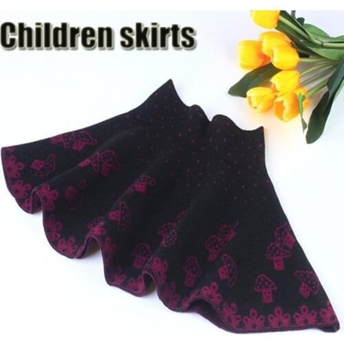 Top Quality Girls Skirt Fall Winter Black White Stripe Pleated Skirt Girls Princess Tutu Skirts Girl Knitting Short Skirts