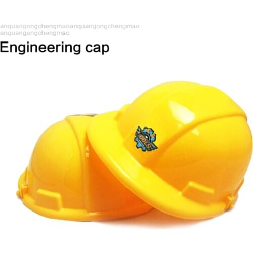 1pc Yellow Simulation Safety Helmet Pretend Role Play Hat Toy Construction Funny Gadgets Creative Kids Children Gift New