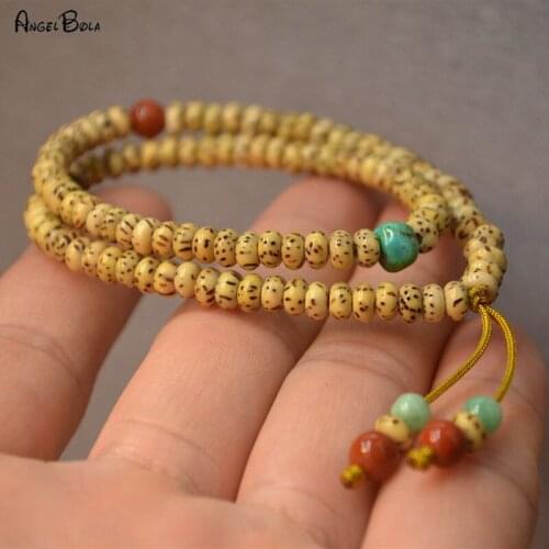 108PCS 5*3mm Semi-precious stones Muslim prayer beads Strand Bracelets Jewelry Gift