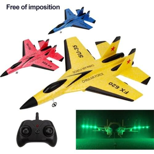 2.4G Glider RC drone SU35 Fixed wing airplane Hand Throwing foam dron Electric Remote Control Outdoor RC Plane toys FX620