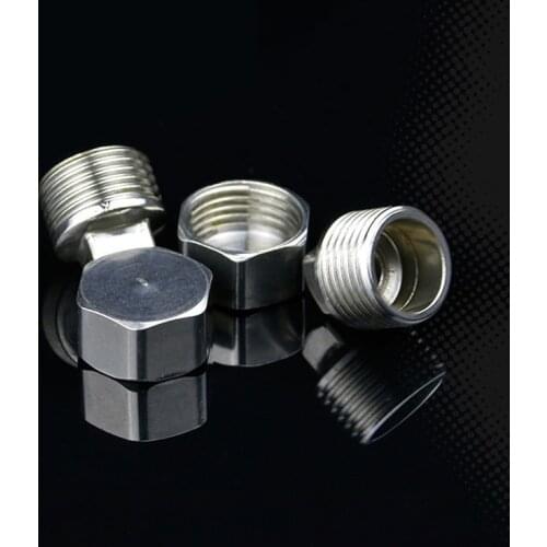 2Pcs Stainless Steel Male Thread Plug Female Thread Plug Cap 1/2 Water Pipe Plug Cap