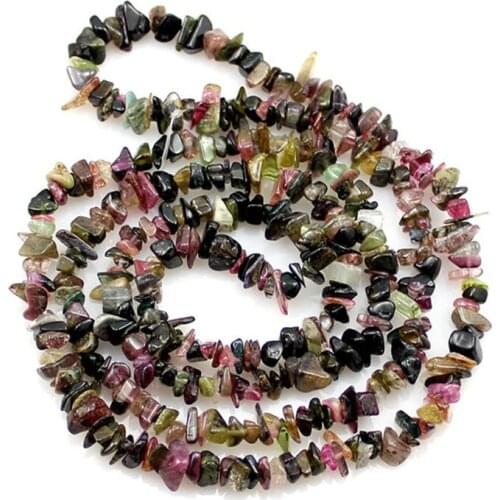 3-5x6-8mm Mixed Color Tourmaline Beads Natural Freeform Chips Stone Beads For Jewelry Making Beads 32'' DIY Beads Trinket