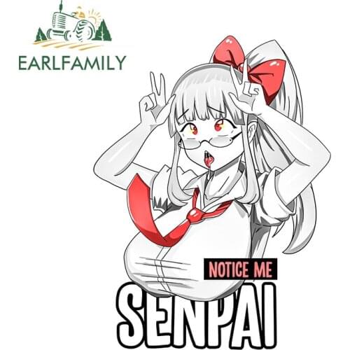 EARLFAMILY 13cm x 9.8cm for Anime Girl Car Sticker Personality Decal Motorcycle Refrigerator Waterproof Sunscreen Vinyl Car Wrap