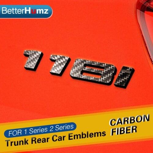 BetterHumz Carbon Fiber car Stickers accessories Exterior Trunk Rear Emissions Badge Emblem car styling For BMW f20 f21 f87 M2