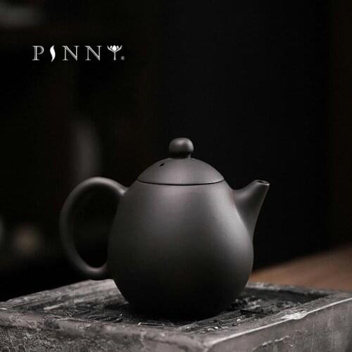 PINNY 220ML Purple Pottery Kung Fu Teapot Ceramic Retro Tea Pot Natural Ore Tea Service Traditional Chinese Drinkware