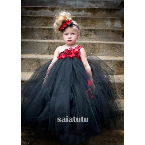 Girls Black New Year Princess Children Wedding Dress Gown Kids Dresses for Girls Birthday Party tutu Dress Christmas Vestido