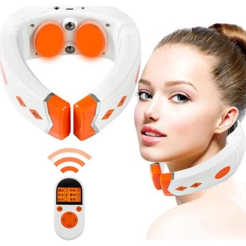 Electric Neck Massager Cervical Acupuncture Therapy Relief Pain Multifunction Heating Physiotherapy Health Care for Neck Massage