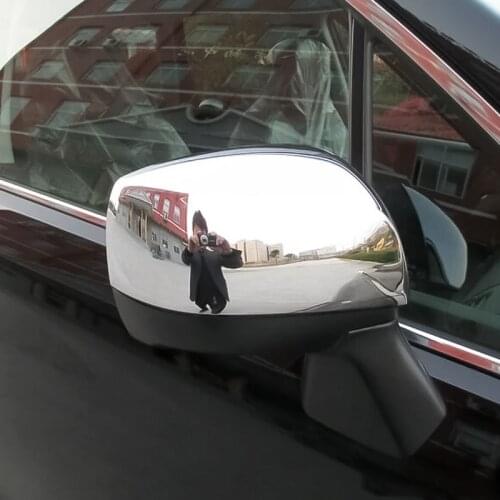 Chrome Side Mirror Cover For Subaru Forester SJ 2014-2018 Rear View Overlay Molding Trims