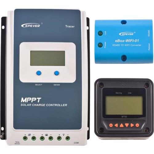 Tracer 2210AN MPPT 20A 12V 24V Solar Charge Controller Auto Switch LCD Solar Panel Battery Regulator Charge Controller Max 520W