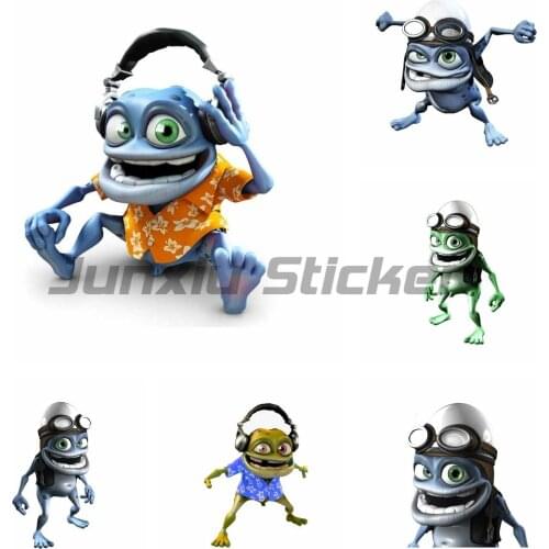 Beautiful Anime Funny Crazy Frog Car Sticker Waterproof Cover Scratch Funny Sticker Window Motorcycle Fine Decal Decor Kk13*12cm