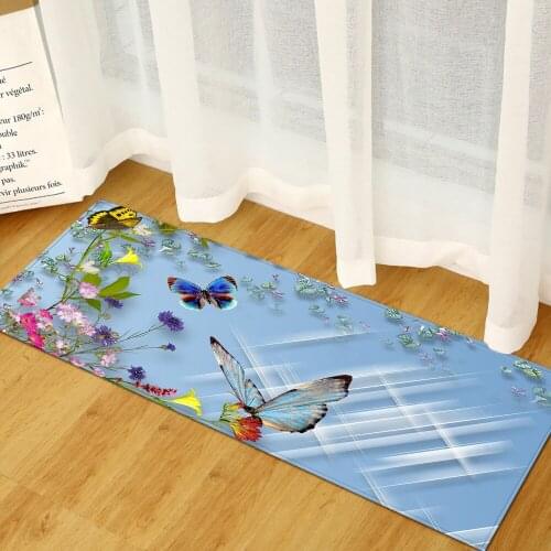 Printed Kitchen Mat Long Carpet Non Slip Floor Rugs for Living Room Bedroom Entrance Doormat Kids Room Absorbent Floor Rug