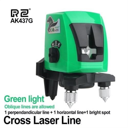 DZYTEK Laser Levels 360 Green Light Self Leveling Horizontal Vertical Rotary Mini 2 Line Lasers Bracket 3D Tripod Laser Level
