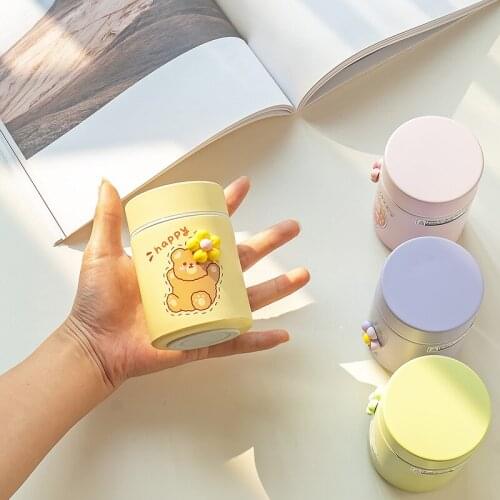 Ins Hot Mini Thermos Cups 180ml Portable Non Leaking Vacuum Mugs Lovely Girls Take Out Heat Preservation Cup 304 Stainless Stee