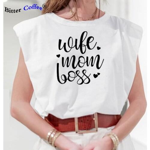 NEW Women T-shirt Mama Mom Print Mother Sleeveless Clothing Tees Tops Graphic Female Ladies Womens Lady Tumblr T Shirt