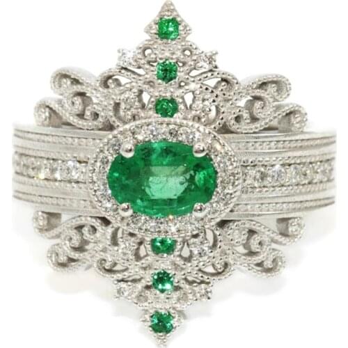 New Retro Palace Style Hollow Jewelry Inlaid Zircon Luxury Ring For Women Feature Namour Charm Gift All Seasons