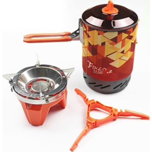 New Arrival Fire Maple Outdoor Stove One-Piece Camping Stove Heat Exchanger Pot Camping kitchen Cooking Stove 1.0L 600g FMS-X2