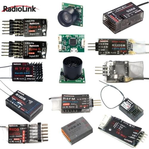RadioLink R6FG/R6DS/R6DSM/R7FG/R8FM/R9DS/R12DS/R12DSM 2.4GHZ Receiver and Byme A/Byme D/Su04/OSD Module For RC Transmitter