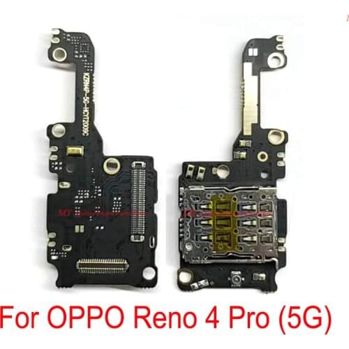 Sim Card Slot Flex Cable For OPPO Reno 4 Pro 4pro (5G) Reader Connector Slot Tray Holder Reader Flex cable Ribbon Repair Parts