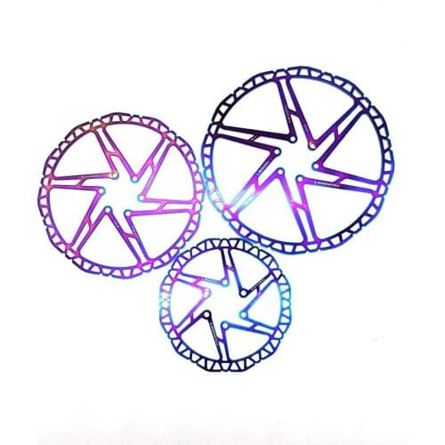 Fouriers BR-D1P-2 Bicycle Ti-Coating Disc Brake Rotor 6 Bolts 140mm/180mm/203mm MTB Mountain Bike Parts