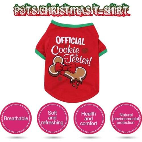 Christmas Pet Clothes Winter Dog Clothes For Small Dog Vest Pet Clothing Puppy T-Shirt Pet Costume Apparel