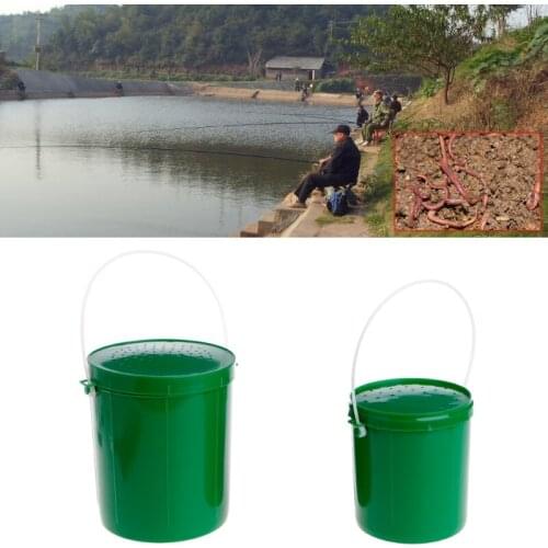 Fishing Bait Bucket Breathable Live Earthworm Maggot Worm Lures Container Tackle