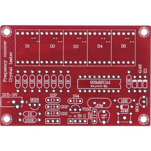 1Hz-50MHz Crystal Oscillator Frequency Counter Meter 5-Digital LED Display Kit New