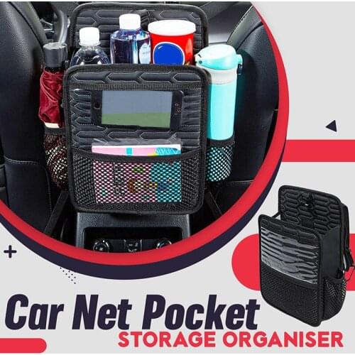 New Net Pocket Handbag Holder Large Capacity Universal Car Organizer Storage Netting Pouch For Car