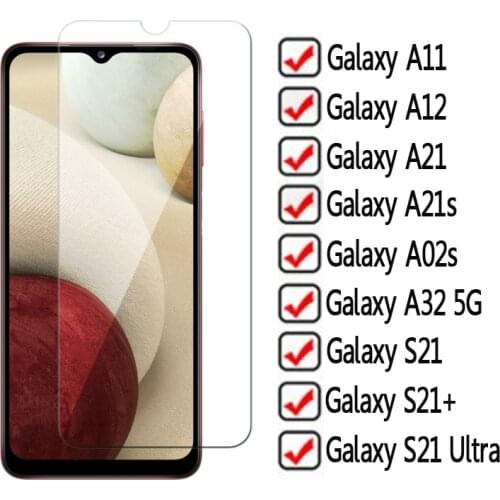 Glass For Samsung Galaxy S21 Ultra Plus A11 A21 A21s A02s A12 A32 5G Protective Cover For Samsung A 32 11 21 21s 02s 12 Glass
