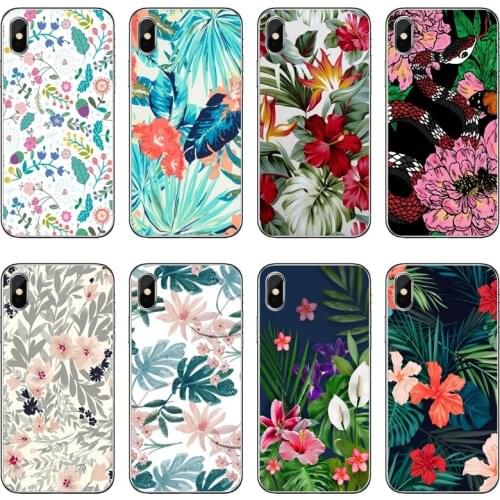 Tropical spring floral For iPhone 11 pro XR X XS Max 8 7 6s plus SE 5s 5c iPod Touch 5 6 cover case
