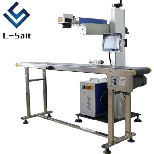 Fiber laser 50w Raycus fly fiber laser marking machines for production line