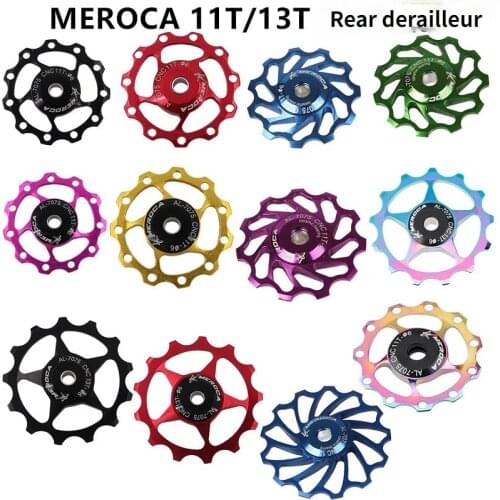 11T/13T Aluminum Alloy MTB Mountain Bike Bicycle Rear Derailleur Pulley Jockey Wheel Road Bike Guide Roller for 7/8/9/10 Speed