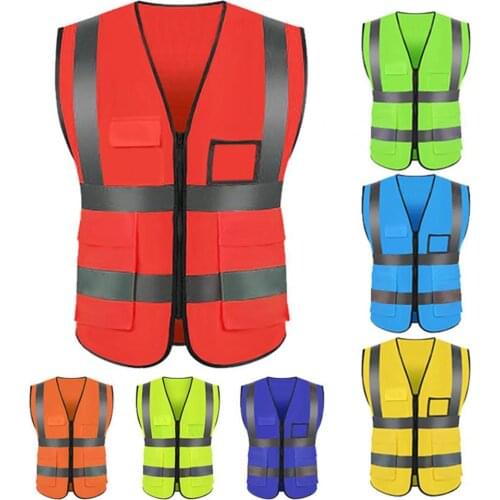 1Pc High Visibility Reflective Vest Reflective Breathable Cloth Safety Protective Vest for Outdoor Cycling Vests Equipment