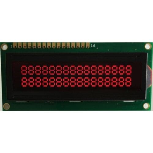 3/5V LCD1602A 16x2 Red Character Dot Matrix 1602 LCD Display Module Black Background Parallel Port for 3d printer parts
