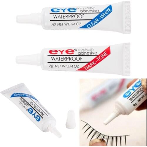 1PC False Eyelash Glue Waterproof Eye Lash Cosmetic Tools Colle Faux Cil False Eyelashes Makeup Adhesive Clear-white Dark-black