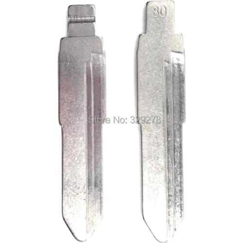 10pcs/lot NO.80 Metal Blank Uncut Flip KD Remote Key Blade Type #80 for SGMW