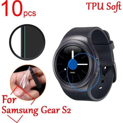10pcs Ultra Clear TPU Soft LCD Full Screen Protector cover For Samsung galaxy Gear S/S2 S3 R750 Band SmartWatch Protective Film