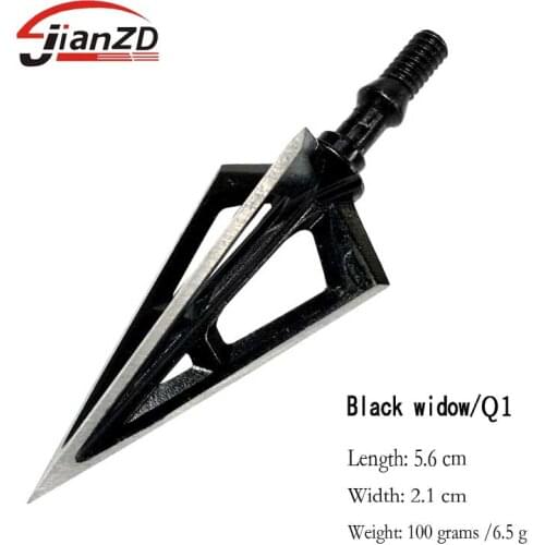 100 Grain Tip Arrowhead Point Telflon Surface Treatment Broadhead Arrow Bow Hunting Beast Arrow Head 3 Blades Free Shipping