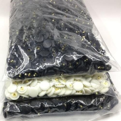 1000PCS snaps top cover 15mm 17mm Black white nylon material Buttons Plastic snaps button Rivet Button accessories T3T5 T8