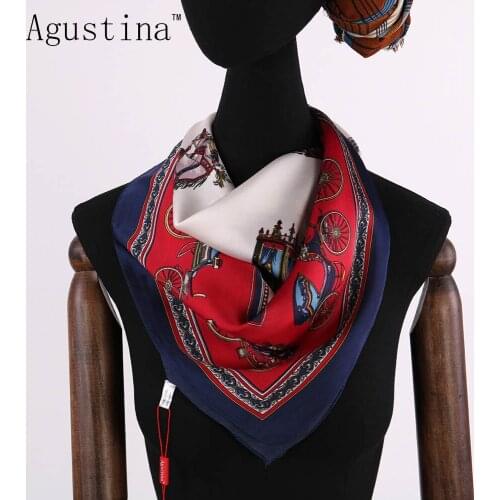 2018 summer women fashion100% silk Polyester small square scarf hijab stoles lot scarves femme for ladies Shawl shawls and wraps