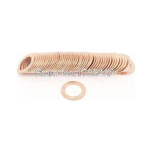 50Pcs Tattoo Machine Copper Crush Washer Flat Ring 12mmx18mmx1mm