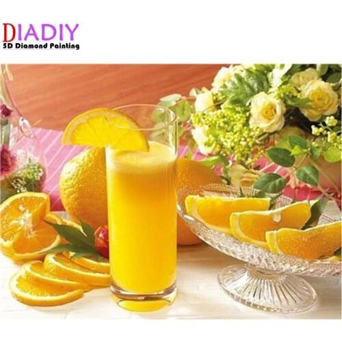 5D DIY Diamond Painting fruit lemon Full Square Diamond Embroidery Decor Home Resin Drill Crystal Picture Of Rhinestone